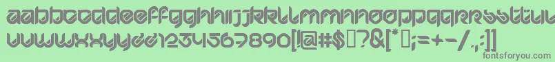 フォントHypdBdBardustRemix3 – 緑の背景に灰色の文字