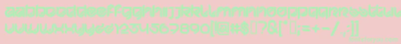 HypdBdBardustRemix3 Font – Green Fonts on Pink Background