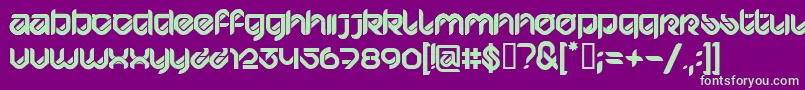 HypdBdBardustRemix3 Font – Green Fonts on Purple Background