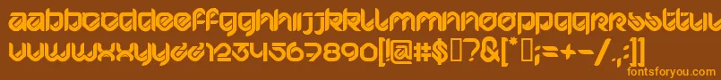 HypdBdBardustRemix3 Font – Orange Fonts on Brown Background