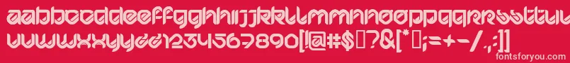 HypdBdBardustRemix3 Font – Pink Fonts on Red Background