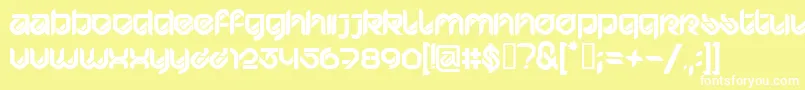 HypdBdBardustRemix3 Font – White Fonts on Yellow Background