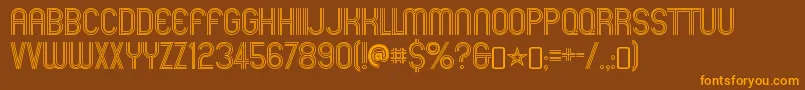 MexcellentRegular Font – Orange Fonts on Brown Background