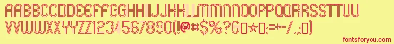 MexcellentRegular Font – Red Fonts on Yellow Background