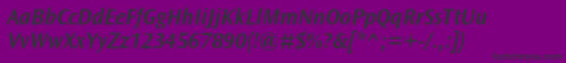 OceansansstdSemiboldita Font – Black Fonts on Purple Background