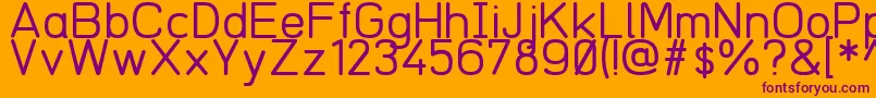 Redring1969V03 Font – Purple Fonts on Orange Background