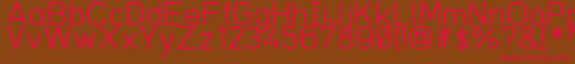 Redring1969V03-Schriftart – Rote Schriften auf braunem Hintergrund