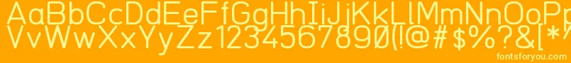 Redring1969V03 Font – Yellow Fonts on Orange Background