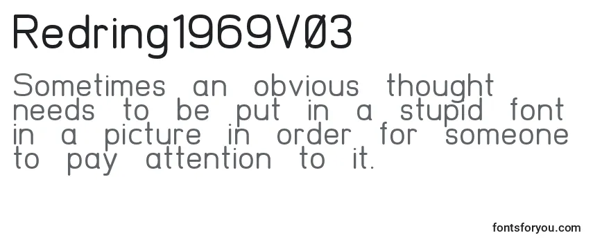 Redring1969V03 フォントのレビュー