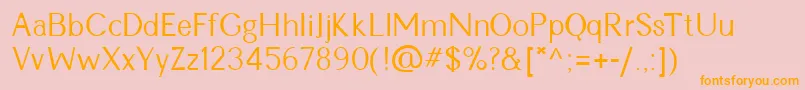 Ephraim Font – Orange Fonts on Pink Background