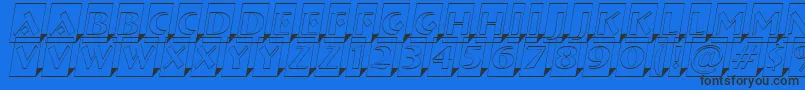 ABremenlcmotl3Dsh Font – Black Fonts on Blue Background