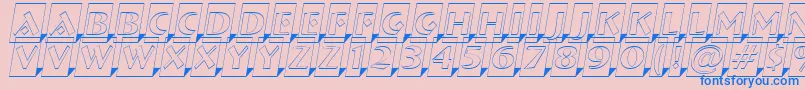 ABremenlcmotl3Dsh Font – Blue Fonts on Pink Background