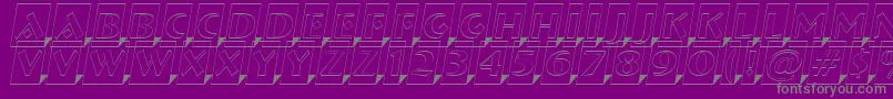 Шрифт ABremenlcmotl3Dsh – серые шрифты на фиолетовом фоне