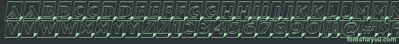 Police ABremenlcmotl3Dsh – polices vertes sur fond noir