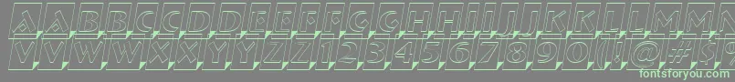 Czcionka ABremenlcmotl3Dsh – zielone czcionki na szarym tle