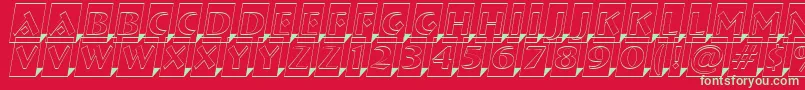 ABremenlcmotl3Dsh Font – Green Fonts on Red Background