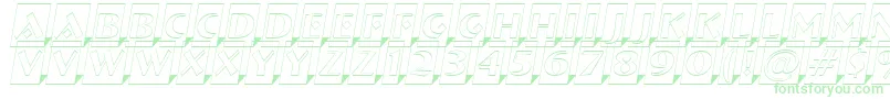 ABremenlcmotl3Dsh-Schriftart – Grüne Schriften auf weißem Hintergrund