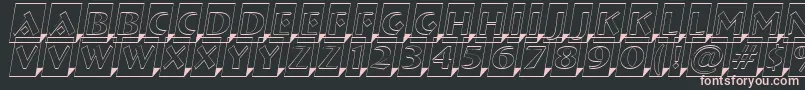 ABremenlcmotl3Dsh Font – Pink Fonts on Black Background