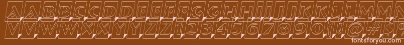 ABremenlcmotl3Dsh-Schriftart – Rosa Schriften auf braunem Hintergrund