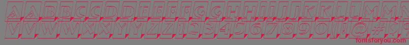 ABremenlcmotl3Dsh Font – Red Fonts on Gray Background