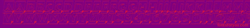 ABremenlcmotl3Dsh-Schriftart – Rote Schriften auf violettem Hintergrund