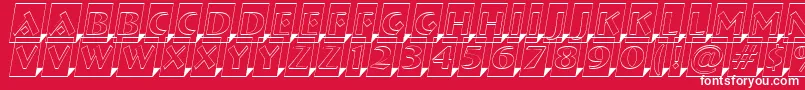 ABremenlcmotl3Dsh Font – White Fonts on Red Background