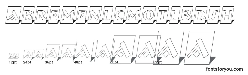 ABremenlcmotl3Dsh Font Sizes