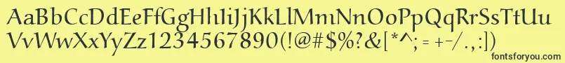 Aucoinlight Font – Black Fonts on Yellow Background