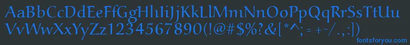 Aucoinlight Font – Blue Fonts on Black Background