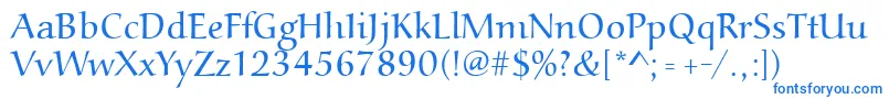 Aucoinlight Font – Blue Fonts on White Background