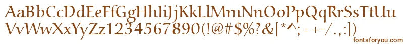 Aucoinlight Font – Brown Fonts on White Background