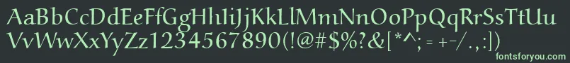 Aucoinlight Font – Green Fonts on Black Background
