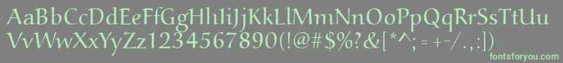 Aucoinlight Font – Green Fonts on Gray Background
