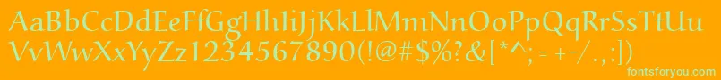 Aucoinlight Font – Green Fonts on Orange Background