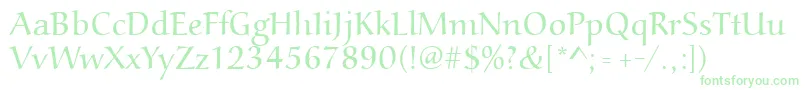 Aucoinlight Font – Green Fonts on White Background