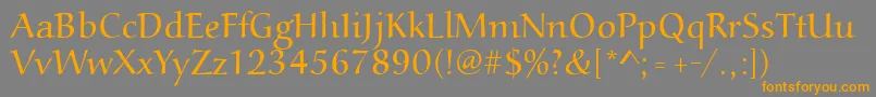 Aucoinlight Font – Orange Fonts on Gray Background
