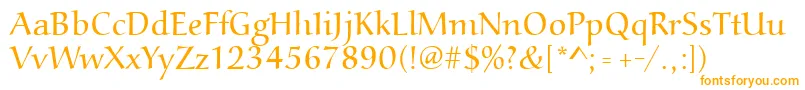 Aucoinlight Font – Orange Fonts on White Background