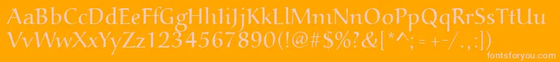 Aucoinlight Font – Pink Fonts on Orange Background