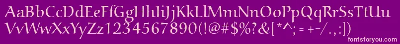 フォントAucoinlight – 紫の背景にピンクのフォント