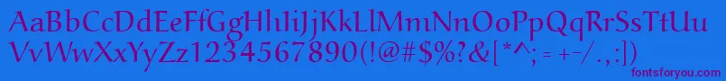 Aucoinlight Font – Purple Fonts on Blue Background