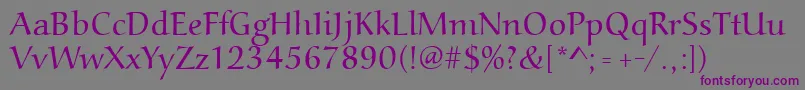 Aucoinlight Font – Purple Fonts on Gray Background