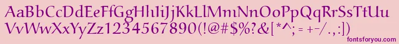 Aucoinlight Font – Purple Fonts on Pink Background