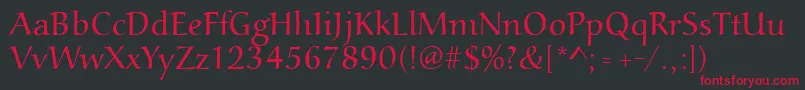 Aucoinlight Font – Red Fonts on Black Background