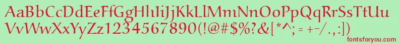 Aucoinlight Font – Red Fonts on Green Background