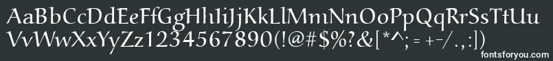 Aucoinlight Font – White Fonts on Black Background