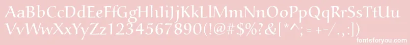 Aucoinlight Font – White Fonts on Pink Background