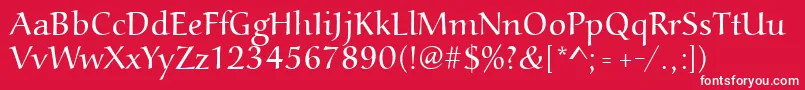 Aucoinlight Font – White Fonts on Red Background