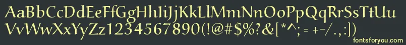Aucoinlight Font – Yellow Fonts on Black Background