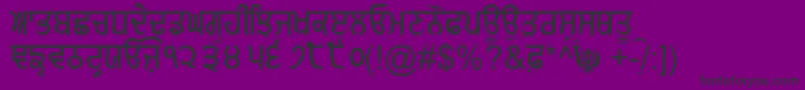 GurmukhiNormal Font – Black Fonts on Purple Background