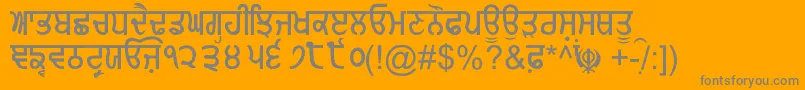 GurmukhiNormal Font – Gray Fonts on Orange Background
